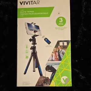 Vivitar Black and Blue 7-in-1 Selfie Tripod
